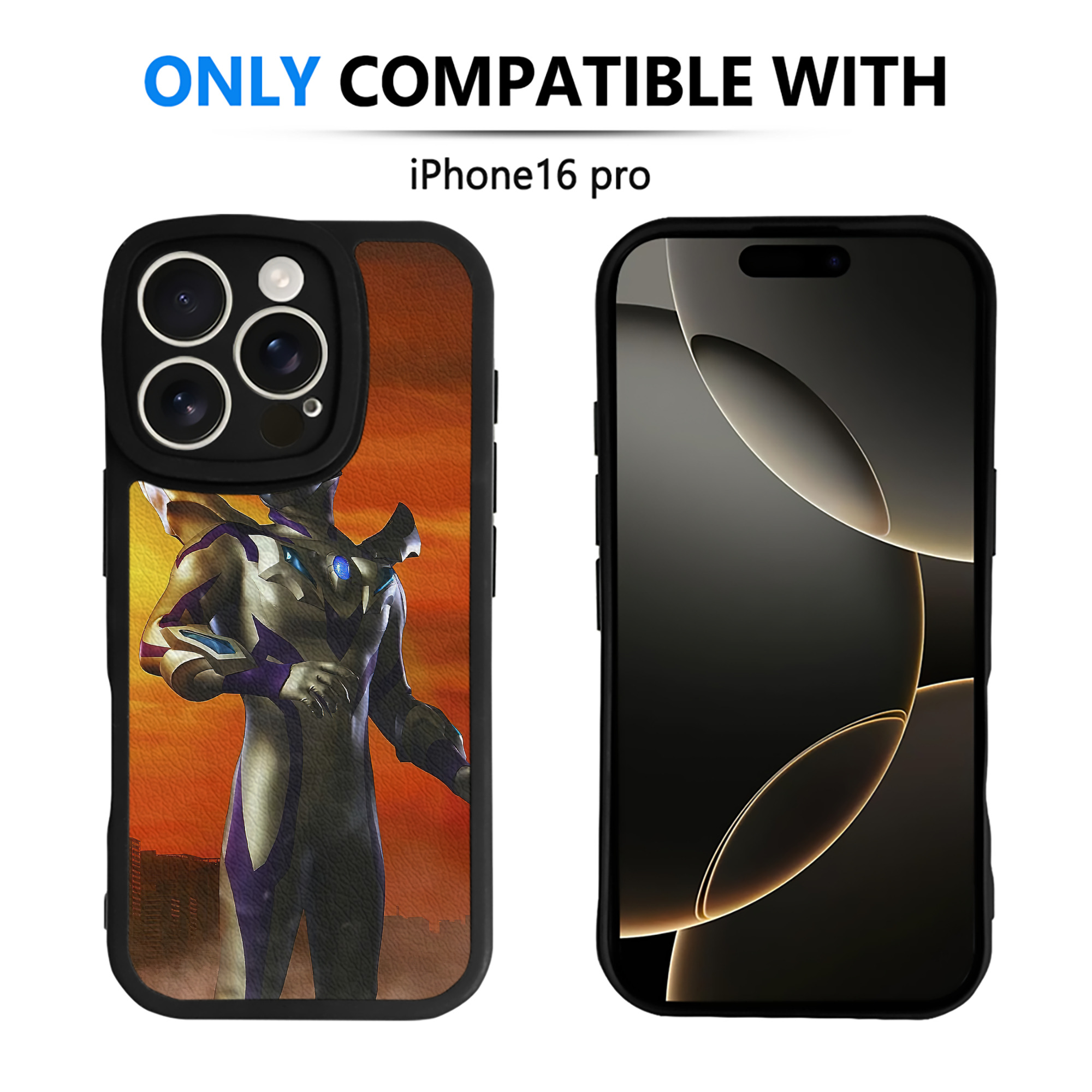 （画像用） ウルトラマン Ultraman 【iPhone 16シリーズ対応】シリコンスマホケース（レザー調） 材質：シリコン
